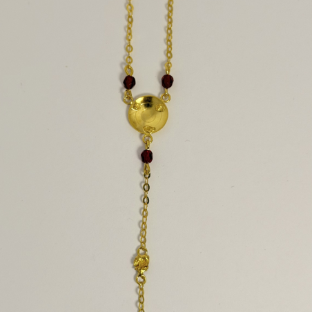 Bracelet bague bâtée avec pépite en or 750/ Bijouterie Rigolet