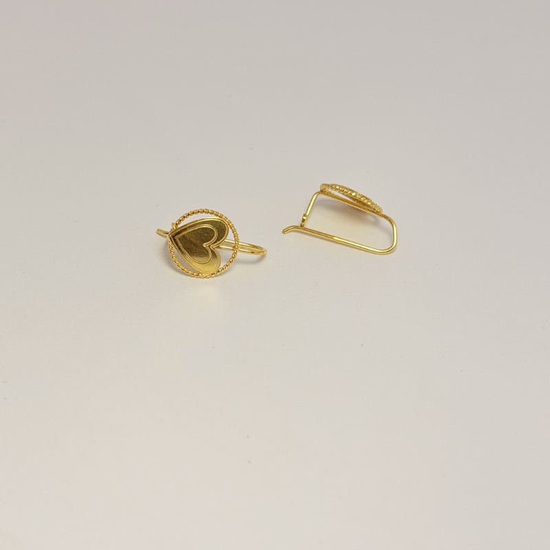 Boucles d'oreilles crochet carte de la Guyane enfants en Or 750/ Bijouterie Rigolet