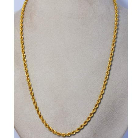 chaîne maille corde en Or 750/ Bijouterie Rigolet