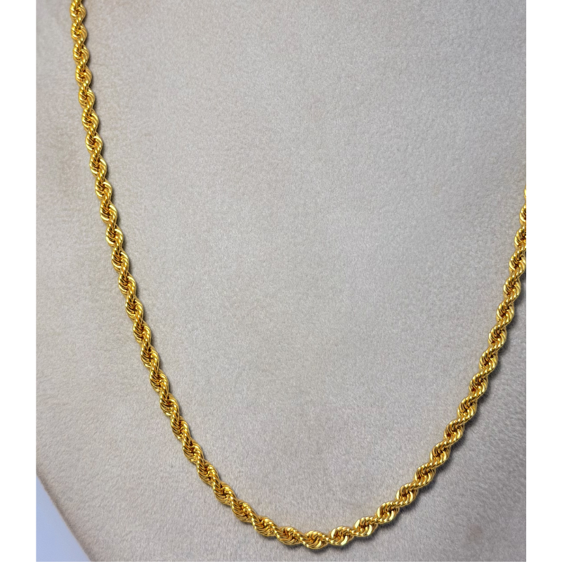 chaîne maille corde en Or 750/ Bijouterie Rigolet