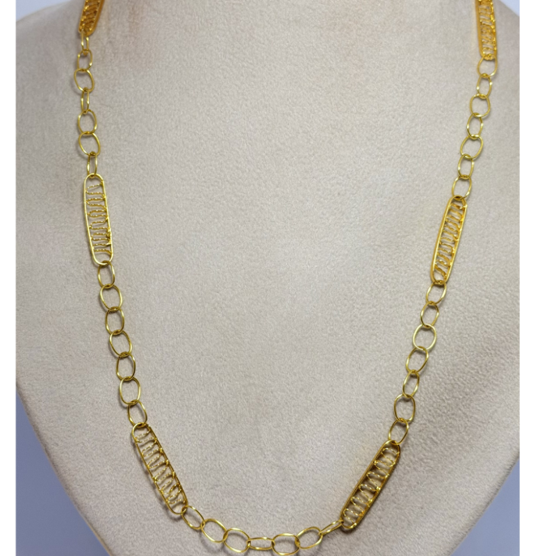 chaîne maille zigzaguer en Or 750/ Bijouterie Rigolet
