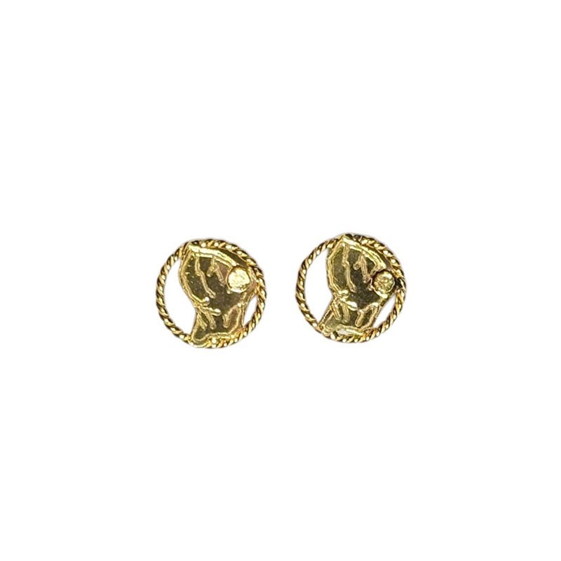 Boucle d'oreille Carte de la Guyane cerclé - petite