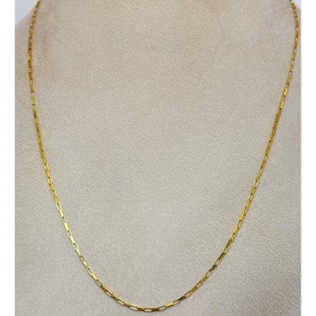 chaîne petite maille carré en Or 750/ Bijouterie Rigolet