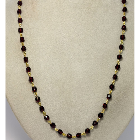 collier grenats en Or 750 élégant et artisanal /Bijouterie Rigolet