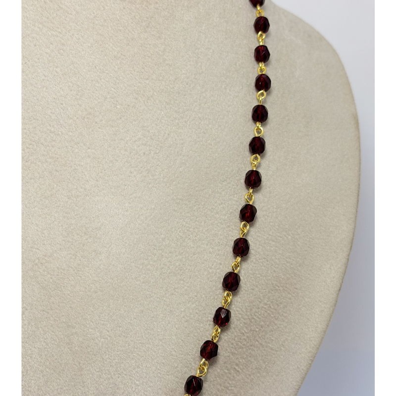 collier grenats en Or 750 élégant et artisanal /Bijouterie Rigolet