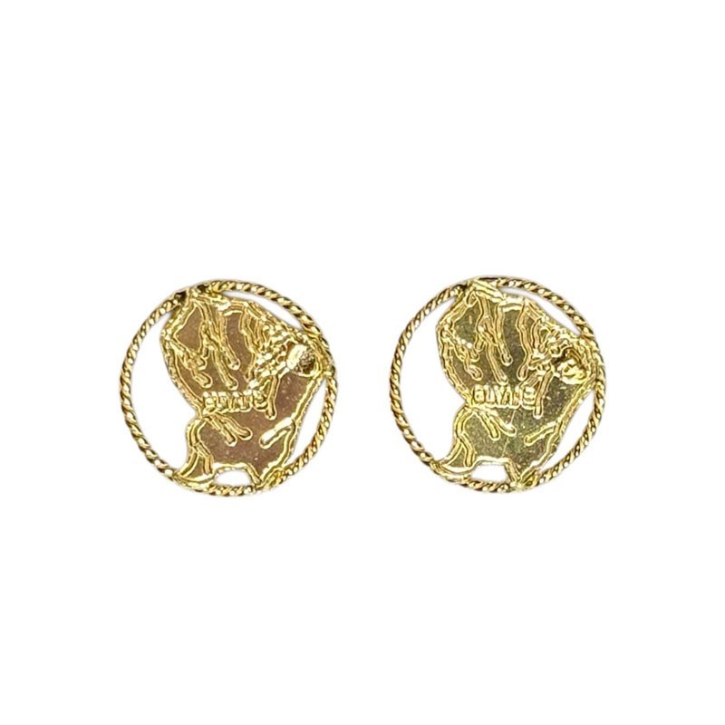 Boucle d'oreille Carte de la Guyane cerclé - moyenne