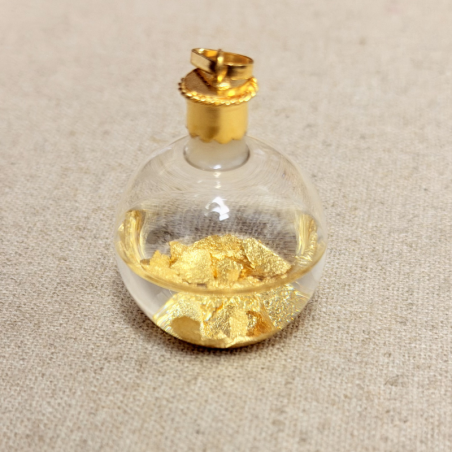 Pendentif Fiole d'Or en Or 750 Élégant | Bijouterie Rigolet