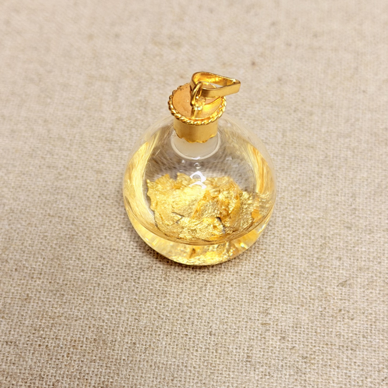 Pendentif Fiole d'Or en Or 750 Élégant | Bijouterie Rigolet