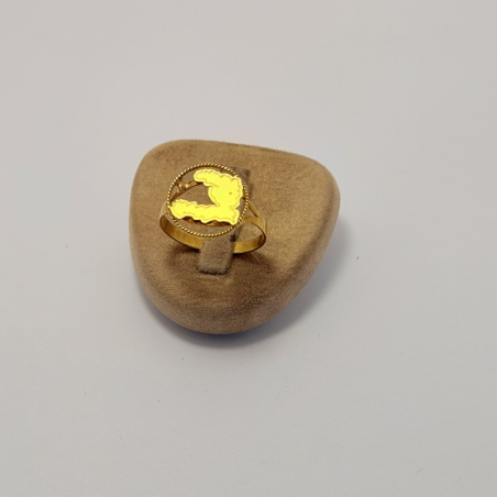 Bague Carte d'Haïti en Or 750 | Bijouterie Rigolet