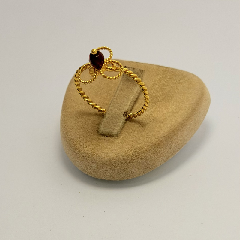 Bague 3 Ronds Torsadée en Or 750 | Bijouterie Rigolet