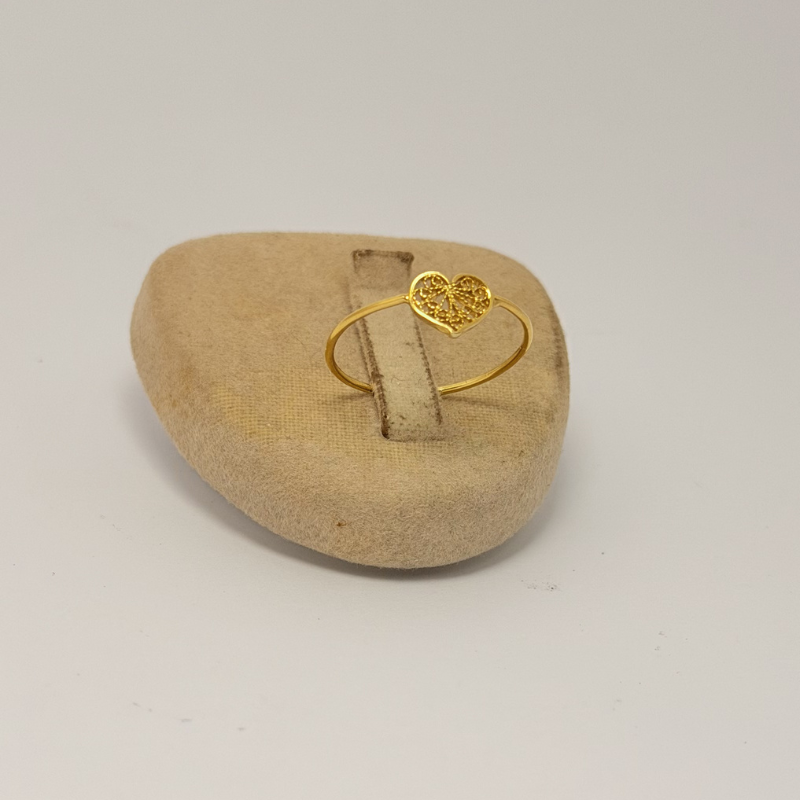 Bague Petit Cœur Filigrane en Or 750 Bijouterie Rigolet