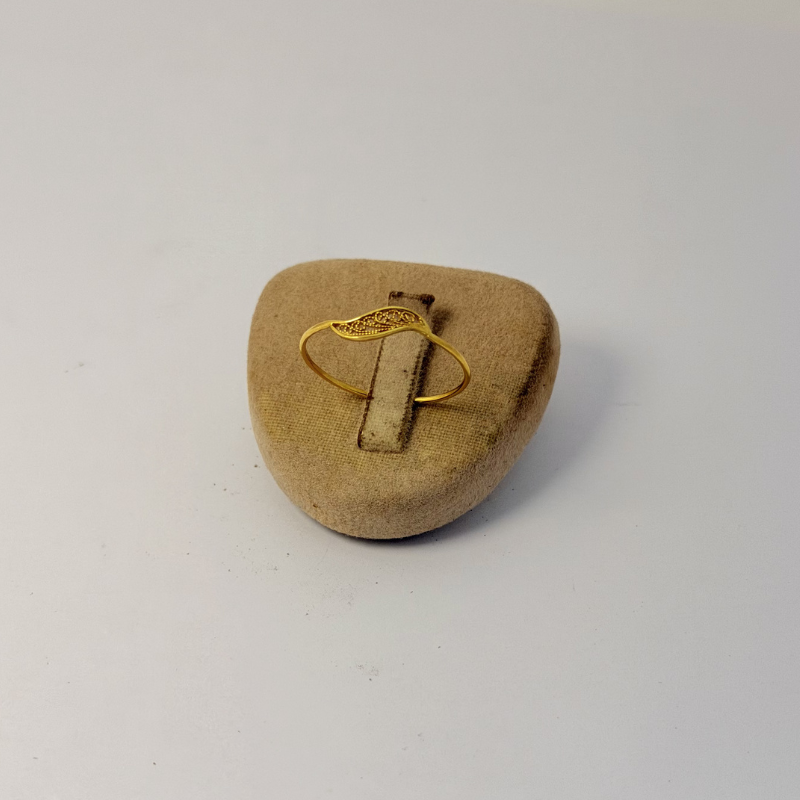 Bague Petite Feuille Filigrane en Or 750| Bijouterie Rigolet