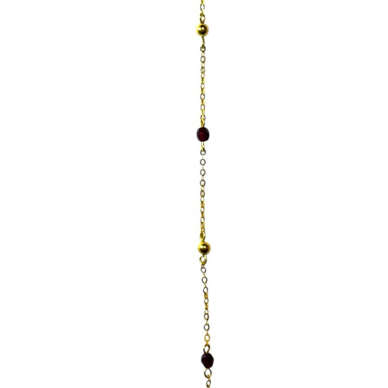 Bracelet Boule d'or avec grenat