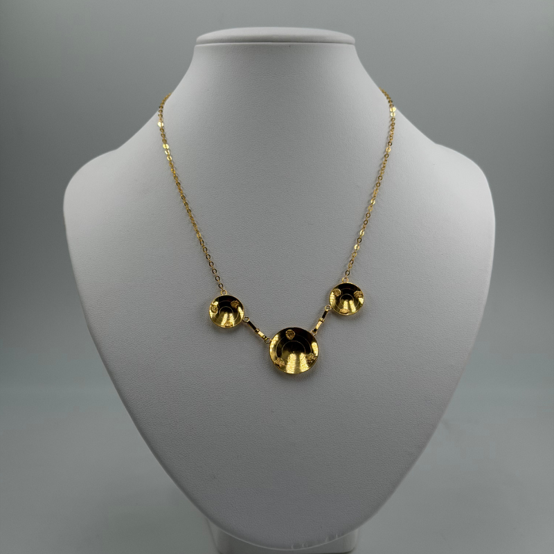 Collier 3 Batée Maille Forçat Miroir en or 18 carats – Bijouterie Rigolet