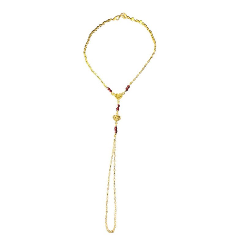 Bracelet bague 2 cœur filligrane