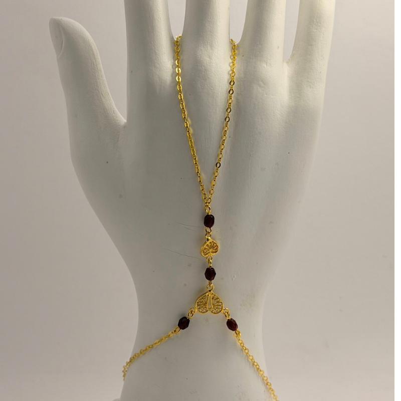 Bracelet Bague 2 Cœur Filigrane en or 18 carats – Bijouterie Rigolet