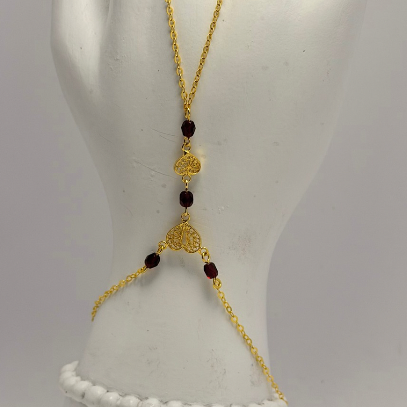 Bracelet Bague 2 Cœur Filigrane en or 18 carats – Bijouterie Rigolet
