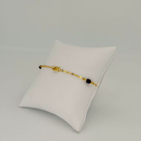 Bracelet Graine Cafée avec Grenat en or 18 carats – Bijouterie Rigolet