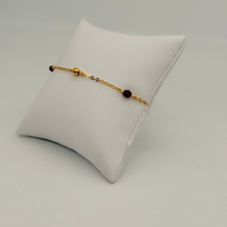 Bracelet Boule d’Or avec Grenat en or 750 – Bijouterie Rigolet