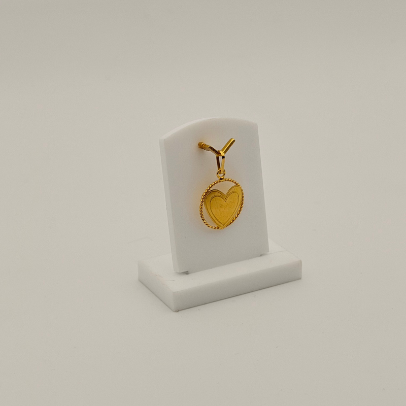 pendentif coeur cerclé en Or 750/ Bijouterie Rigolet