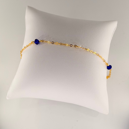 cristal bleu et blanc