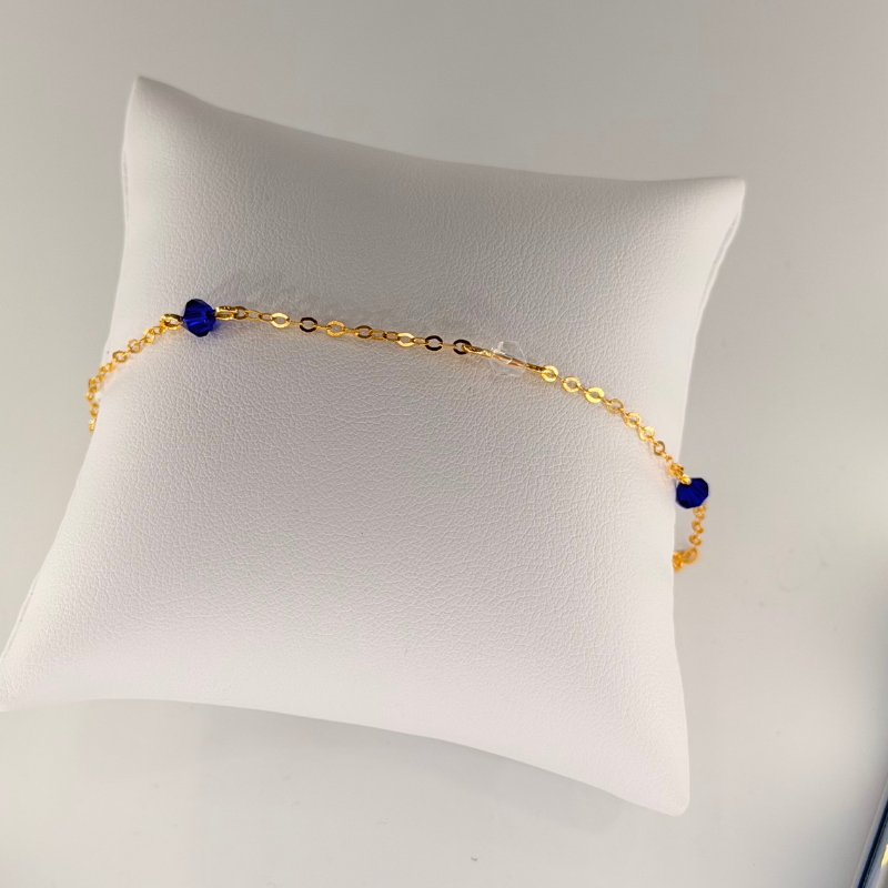 cristal bleu et blanc