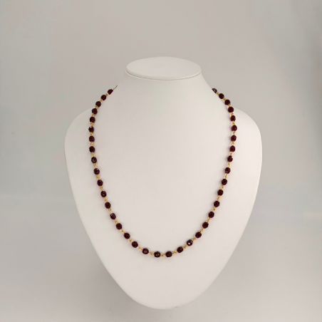 collier grenats en Or 750 élégant et artisanal /Bijouterie Rigolet