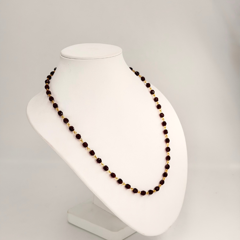collier grenats en Or 750 élégant et artisanal /Bijouterie Rigolet