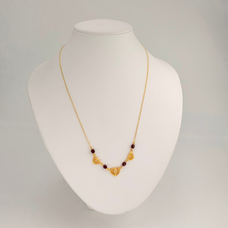 3 coeurs filigrane avec grenats