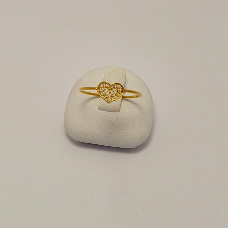 Bague Petit Cœur Filigrane en Or 750 Bijouterie Rigolet
