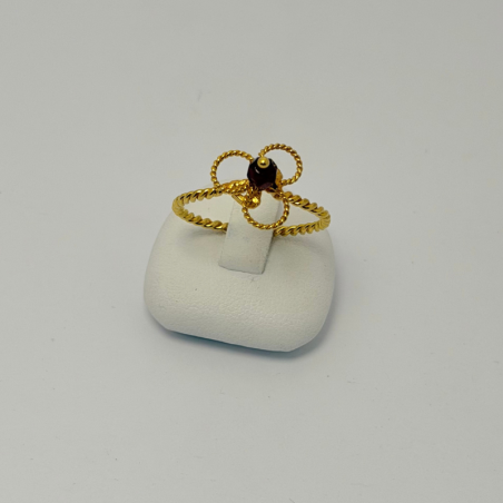 Bague 3 Ronds Torsadée en Or 750 | Bijouterie Rigolet