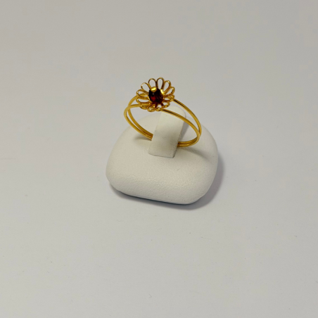 Bague Soleil Grenat en or 18 carats – Bijouterie Rigolet